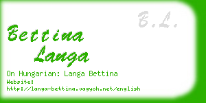 bettina langa business card